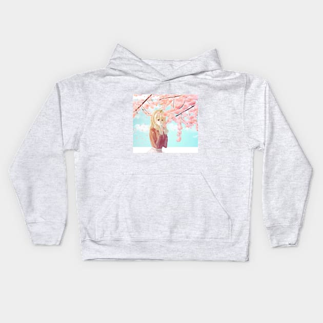 Cherry Blossom (IDOLiSH7) Kids Hoodie by Lilynee-